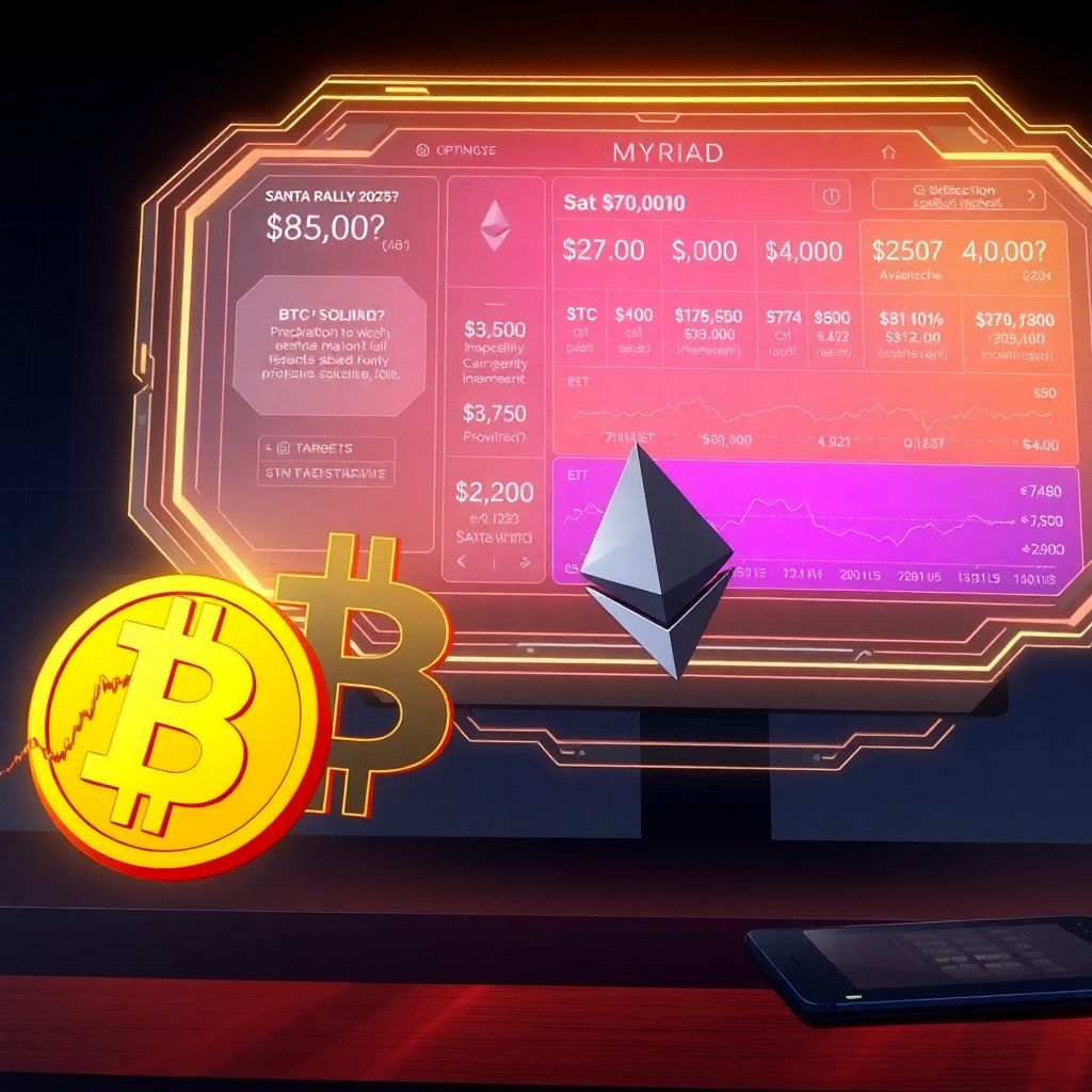 Myriad moves: bitcoin’s fading santa rally and what crypto predictors watch now