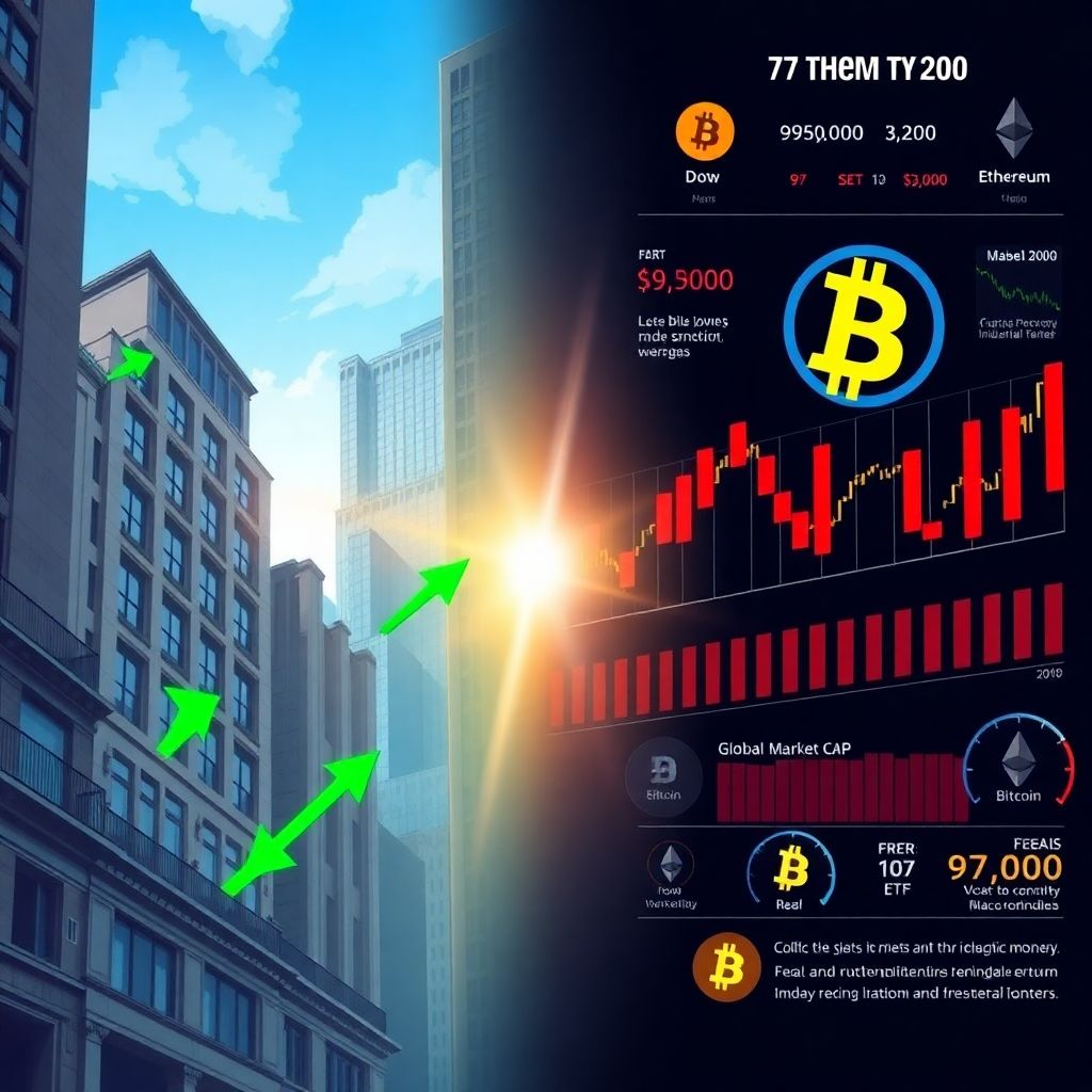 Crypto prices fade as dow hits record high amid investor rotation out of tech