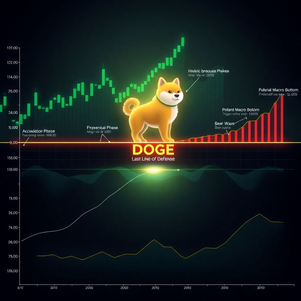 Dogecoin nears Ma350 inflection as price tests long-term support