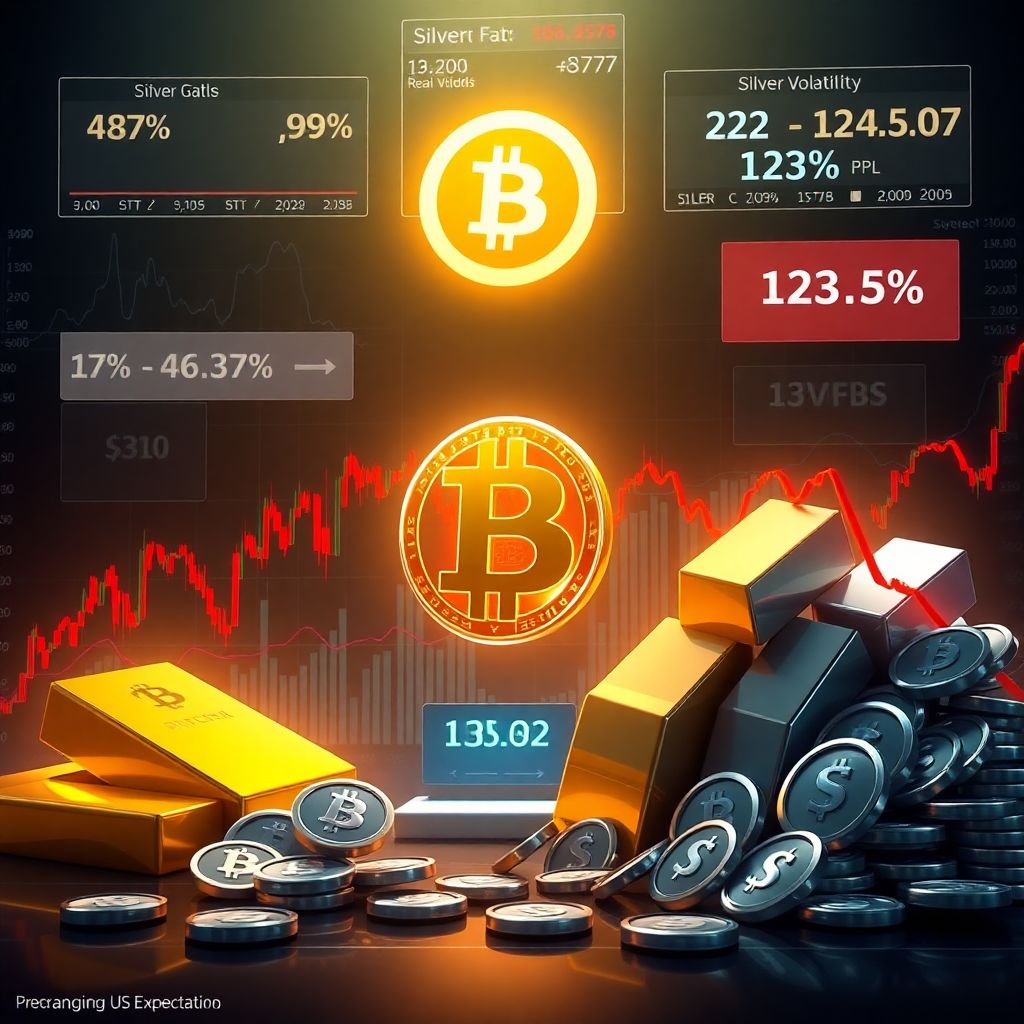 Bitcoin holds steady as gold slides and silver crashes in safe-haven shake-up
