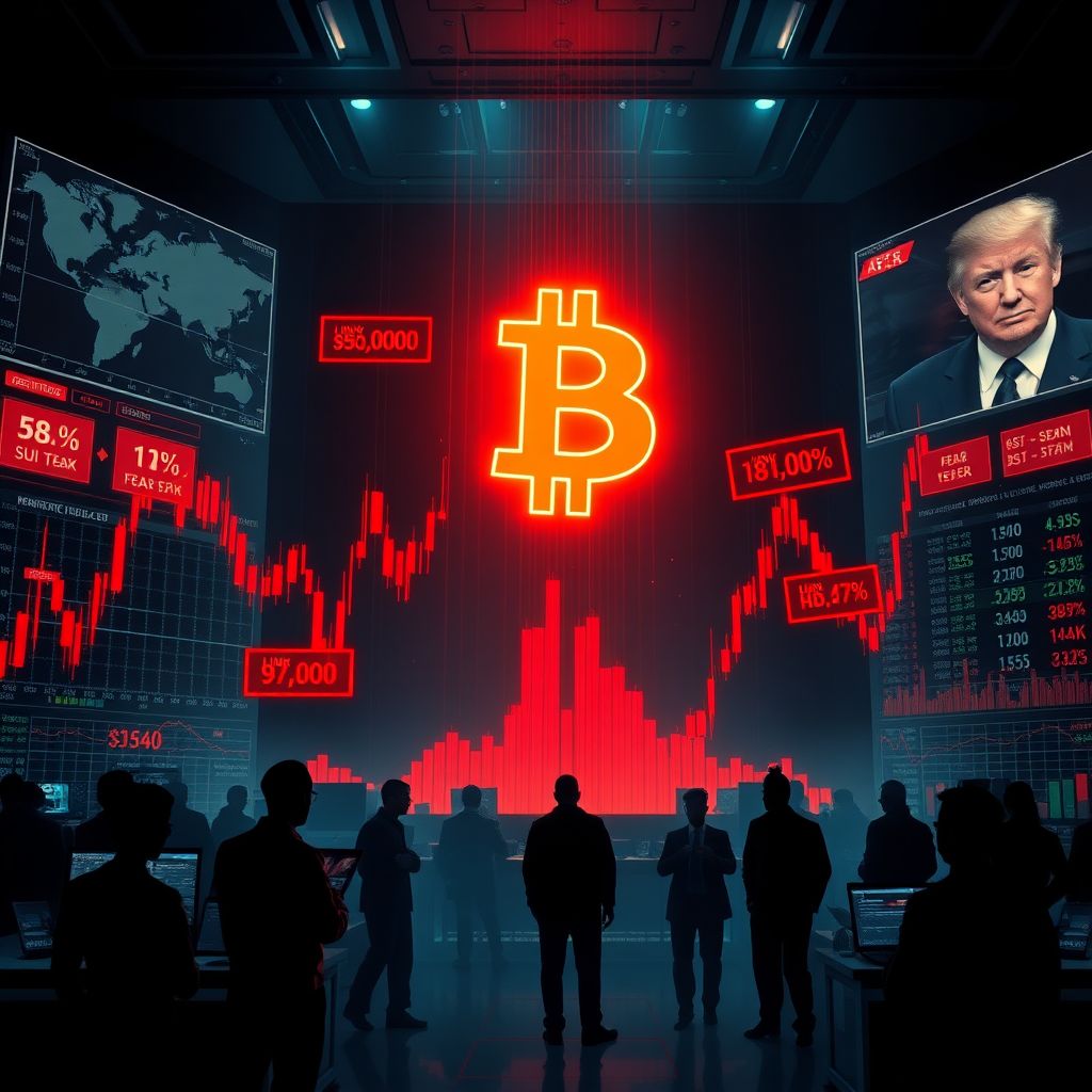 Crypto market slides as Eu tariff shock and Us regulation fears hit Btc and altcoins