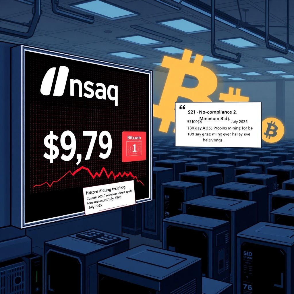 Canaan faces new nasdaq delisting risk as share price slides below $1